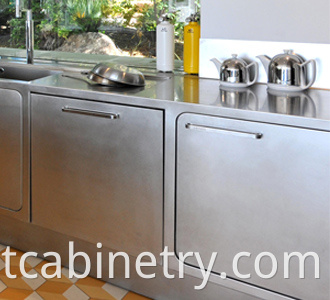 cabinet with stainless steel top